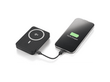 Powerbank - CellularLine Mag Stand, 10000 mAh, 20 W, Carga inalámbrica, USB C, Negro