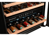 Vinoteca - Climadiff CBI40DB1, Ventilado, 36 Botellas, 5-20 °C, 2 Zonas de Temperatura, Iluminación Interior, Negro