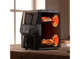 Freidora de aire - Cecotec Cecofry DuoLevel 10000 DuoSize Window, 2000W, 10L, 2 cubetas de 3.5L y 6.5L, 10 menús, Función Sync, Panel táctil, Negro