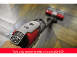 Aspirador escoba - Hoover HF9 HOME, Cepillo Anti-Enredos, Posición Parking, Luz LED, Autonomía 30 min, Batería Extraíble, 0.7L, 5 años Garantía, Rojo