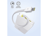 Powerbank - Baseus EnerFill Bipow2 Pro, 10000mAh, 22.5W, Cable retráctil, Carga simultánea ultrarrápida, USB-C, Blanco