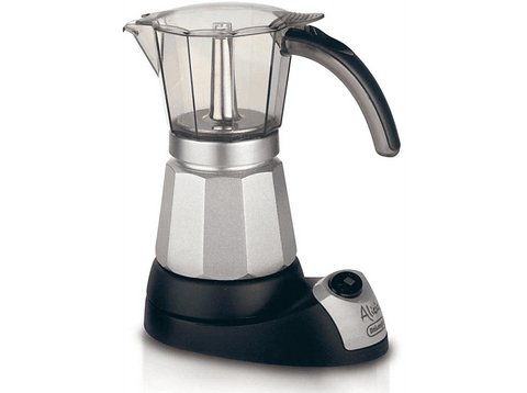 Cafetera tradicional - De Longhi MKM 6 ALICIA, Hasta 6 tazas, Tapa transparente, Transparente