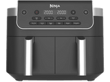 Freidora de aire - Ninja DualZone DZ801EU, 2 cestas, 7.6 l, 2470 W, 240 °C, 6 funciones de cocción, Gris