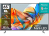 TV Mini LED 65'' - Hisense 65U6KQ Smart TV UHD 4K, Quantum Dot Colour, Full Array Local Dimming, Dolby Vision & Atmos, AirPlay, Hi-View Engine