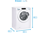 Lavadora carga frontal - Candy Smart Pro CSO 14105 TE/S, 10 kg, 1400rpm, Wi-Fi, Vapor, 17 Programas, Blanco