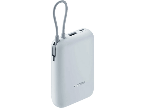 Powerbank - Xiaomi P15ZM, 10000 mAh, 1x USB-C, 1x USB-A, 22.5W, Cable Integrado, Azul Hielo