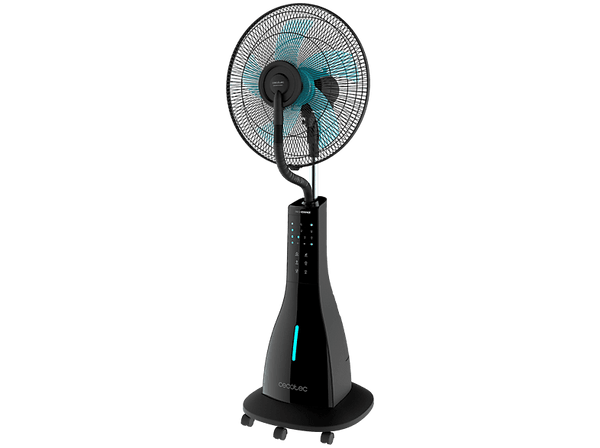 Ventilador de agua - Cecotec EnergySilence 690 FreshEssence, Motor cobre 90W, Depósito 3L, 5 aspas, 3 velocidades, Mando, Negro