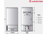 Termo eléctrico - Ariston Lydos Hybrid 100, 1200 W, Wifi