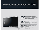 TV Mini LED 65 - Sony BRAVIA XR 65X95L, 4KHDR120, TDT HD, HDMI 2.1 Perfecto PS5, Google TV, Alexa, Bluetooth, Eco, BRAVIA Core, Dolby Atmos / Vision