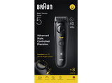 Barbero - Braun Series 5 BT5560, 8 accesorios para barba, 40 ajustes de longitud, Bloqueo de precisión, Wet&Dry, Negro