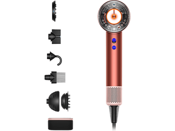 Secador - Dyson Supersonic Nural™, Edición limitada, 1600 W, 4 Niveles temp precisos, Estuche de presentación, Strawberry bronze+ Blush pink