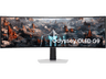 Monitor gaming - Samsung Odyssey G9 LS49DG910SUXEN, 49", DQHD, 144 Hz, 0.03 ms, OLED Curvo, Altura ajustable, Plata
