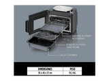 Mini horno - Ninja Combi 12 en 1, 1780 W, 12 l, Multicocina, horno y freidora de aire, 12 funciones, Cocción rápida, Gris