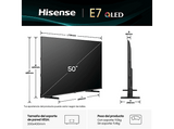 TV QLED 50 - Hisense 50E7Q, UHD 4K, Quad Core/MT9603, IA 4K Upscaler, Modo Juego Plus, Sensor de luz, Negro