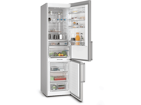 Frigorífico combi - Siemens KG39NAIBT, No Frost, 203 cm, 363 l, Cajón HyperFresh 0 ºC, Iluminación LED, Inox