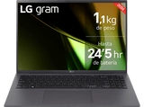 REACONDICIONADO Seminuevo Muy bueno Portátil - LG 16Z90S-G.AA76B, 16 WQXGA, Intel® Evo™ Core™ Ultra 7-155H, 16 GB RAM, 512 GB SSD, Arc™ GPU, W11, Gris Carbón