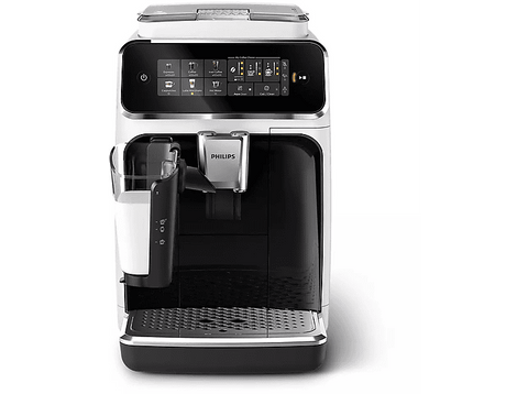 Cafetera superautomática - Philips EP3343/50, 19 bar, 230 W, 0.26 l, SilentBrew, Blanco y negro brillante