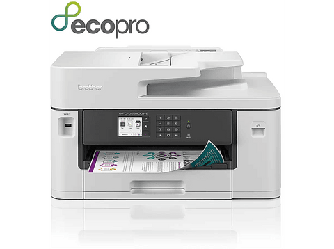 Impresora multifunción - Brother MFCJ5340DWE, Inyección de tinta, 28 ppm, Wifi, Fax, A4/A3, Blanco