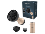 Secador - Rowenta Curl Harmony, Difusor de aire caliente, 3 en 1, 2 velocidades/temperaturas, 700W, Diseño ergonómico, 3 accesorios, Neceser, Dorado