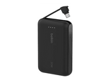 Powerbank - Belkin BPB021hqBK, 10000 mAh, 1x USB-C, Cable Integrado, Carga Rápida, 20W, Negro
