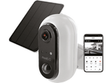 Cámara de vigilancia IP - Muvit  iO MIOACAM004, con batería Exterior WiFi Full HD 1080P + Panel solar 3W, Blanco
