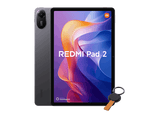 Tablet - Xiaomi Redmi Pad 2 + Ring Holder, 11  2.4K, 4 GB RAM, 256 GB, Dolby Atmos,MediaTek Helio G100 Ultra, Graphite gray, Incluye Ring Holder