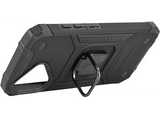 Funda - Isy ISC 6106, Compatible con iPhone 16, Resistente a Golpes, Soporte Plegable Integrado, Negro