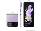 Móvil - Samsung Galaxy  Z Flip4 5G, Violeta, 128 GB, 8 GB RAM, 6.7 FHD+, Qualcomm Snapdragon, 3700 mAh, Android 12