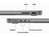 Apple MacBook Pro (2024) 14,2, Chip M3, CPU de 8 núcleos, CPU de 8 núcleos, GPU de 10 núcleos, 16 GB RAM, 1TB de SSD,  Negro espacial