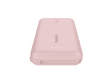 Powerbank - Belkin BPB021hqPK, 10000 mAh, 1x USB-C, Cable Integrado, Carga Rápida, 20W, Rosa