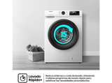 Lavadora carga frontal - Hisense WF1Q1041BW, 10 kg, 1400 Rpm, Función Vapor, Eficiencia A-20%, Gris