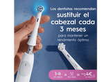 Recambio para cepillo dental - Oral-B iO Gentle Care, Pack de 6 unidades, Para encías sensibles, Blanco