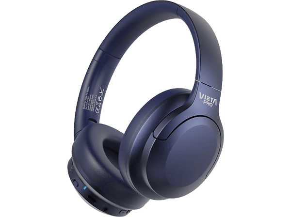 Auriculares inalámbricos - Vieta Pro Motion, Circumaurales, Bluetooth, 50 h Autonomía, Azul
