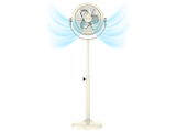 Ventilador de pie - Cecotec EnergySilence 250 ClassicStyle, 25 W, 10 (25 cm), 2 velocidades, 3 aspas, Oscilante, Retro, Beige
