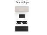 Gafas IA - Meta Adventurer, Lentes en gris polarizado, Cámara 12 MP, Traducción en tiempo real, Resolución 3K HD, +8h Batería, Classic Black