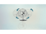 Ventilador de sobremesa - Cecotec EnergySilence 620 RetroDesk, 40 W, 4 aspas, 3 velocidades, Oscilación, Plata