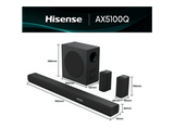 Barra de sonido - Hisense AX5100Q, Bluetooth, Subwoofer Inalámbrico, 580 W, Hi- Concerto, HDMI eARC, Dolby Atmos, Negro