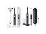 Cepillo eléctrico - Oral-B iO 9, Pack doble, 3 cabezales, Seguimiento 3D con app, Con estuche de viaje, Negro y Rosa
