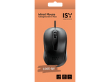 Ratón - Isy ICM-1000-1, Cable, 1000 dpi, 3 Botones, Fácil Conexión Plug&Play, Negro