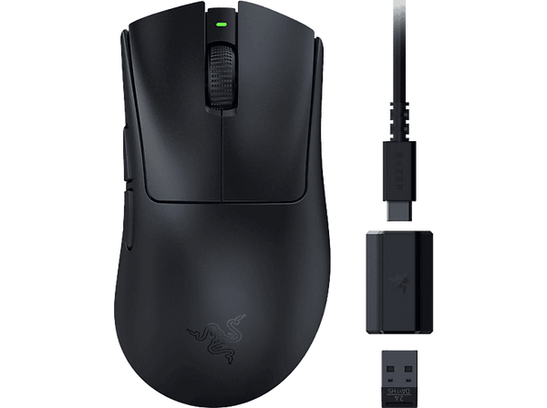 Ratón gaming - Razer DeathAdder V3 HyperSpeed, Con cable y sin cable, 26000 ppp, 6 Botones Programables, Negro