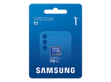 Tarjeta Micro SDXC - Samsung T7 MB-MB1T0T, 1 TB, Lectura hasta 170 MB/s, UHS Clase 3, A2, V30, Azul