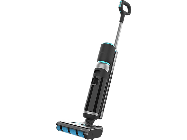 Escoba friegasuelos - Cecotec FreeGo Wash&Vacuum, 200 W, 700 ml, 35 min, Pulverizador, Incluye base autolimpieza, Black