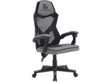 Silla gaming - Newskill Eros Mesh, Carga máx. 150 kg, Respaldo mallado, Tela transpirable, Gris