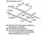 Placa vitrocerámica - Bosch PKK631BB8E, 3 zonas, 60 cm, Negro