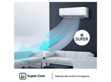 Aire acondicionado Split 1 x 1 - Hisense KC35 Smart Clima, 3000 fg/h, Wi Fi, Autolimpieza, Blanco