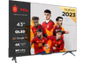 TV QLED 43" - TCL 43C645, UHD 4K, Quad Core, Smart TV, Dolby Atmos,  Brushed titanium metal front