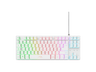 Teclado gaming - Trust GXT 833W, 1x USB, Cable, TKL compacto, Iluminación LED Multicolor, Anti-Ghosting, Blanco