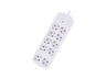 Regleta - ISY IPS-9120-W, 2 metros, 10 tomas, Blanco
