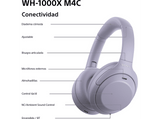 Auriculares inalámbricos - Sony WH-1000XM4CV, Noise Cancelling, 34h, Hi-Res, HD NC Processor QN1, Conexión multipunto, iOS/Android, Lavanda