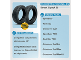Accesorio patinete eléctrico - smartGyro STREET 2, Pack de Dos Cubierta, Para Speedway, Rockway, Crossover y versiones PRO, Negro